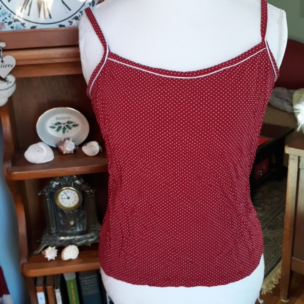 Ann Taylor pockadot tank top